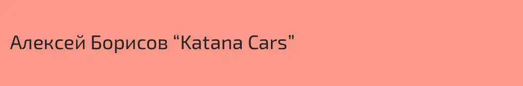 Алексей Борисов “Katana Cars”